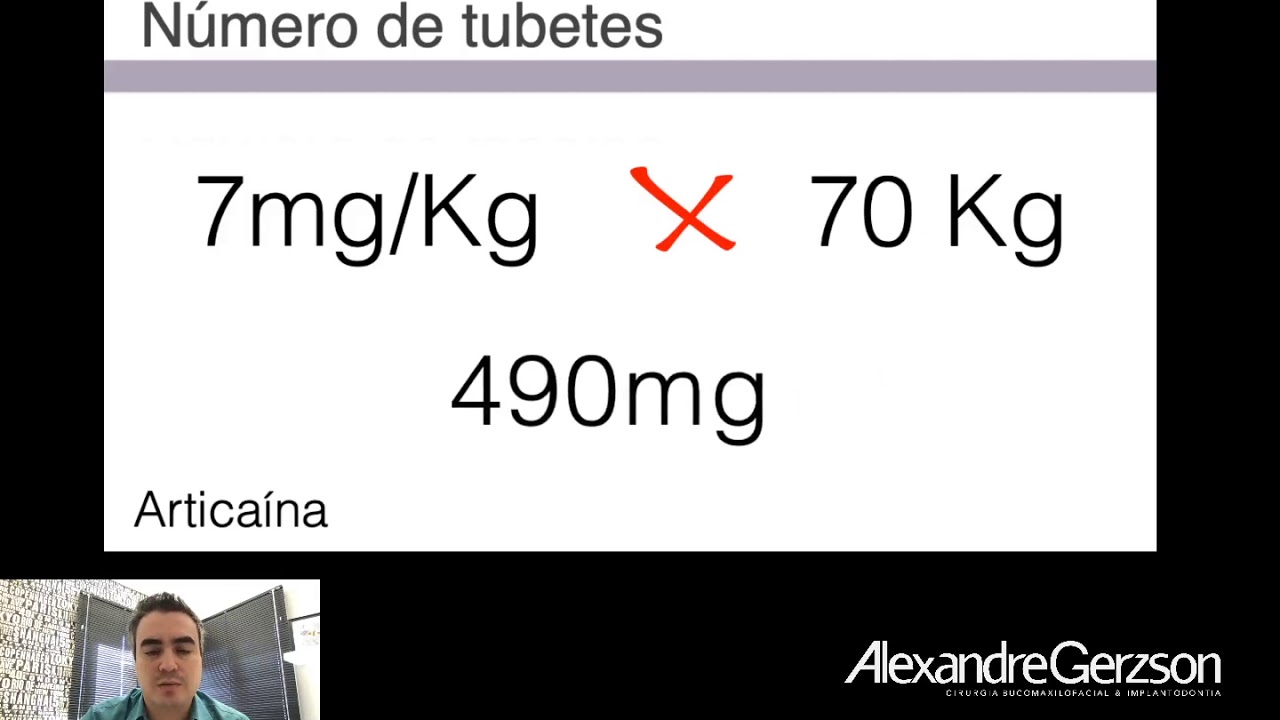 Como calcular a dose máxima em anestesia local