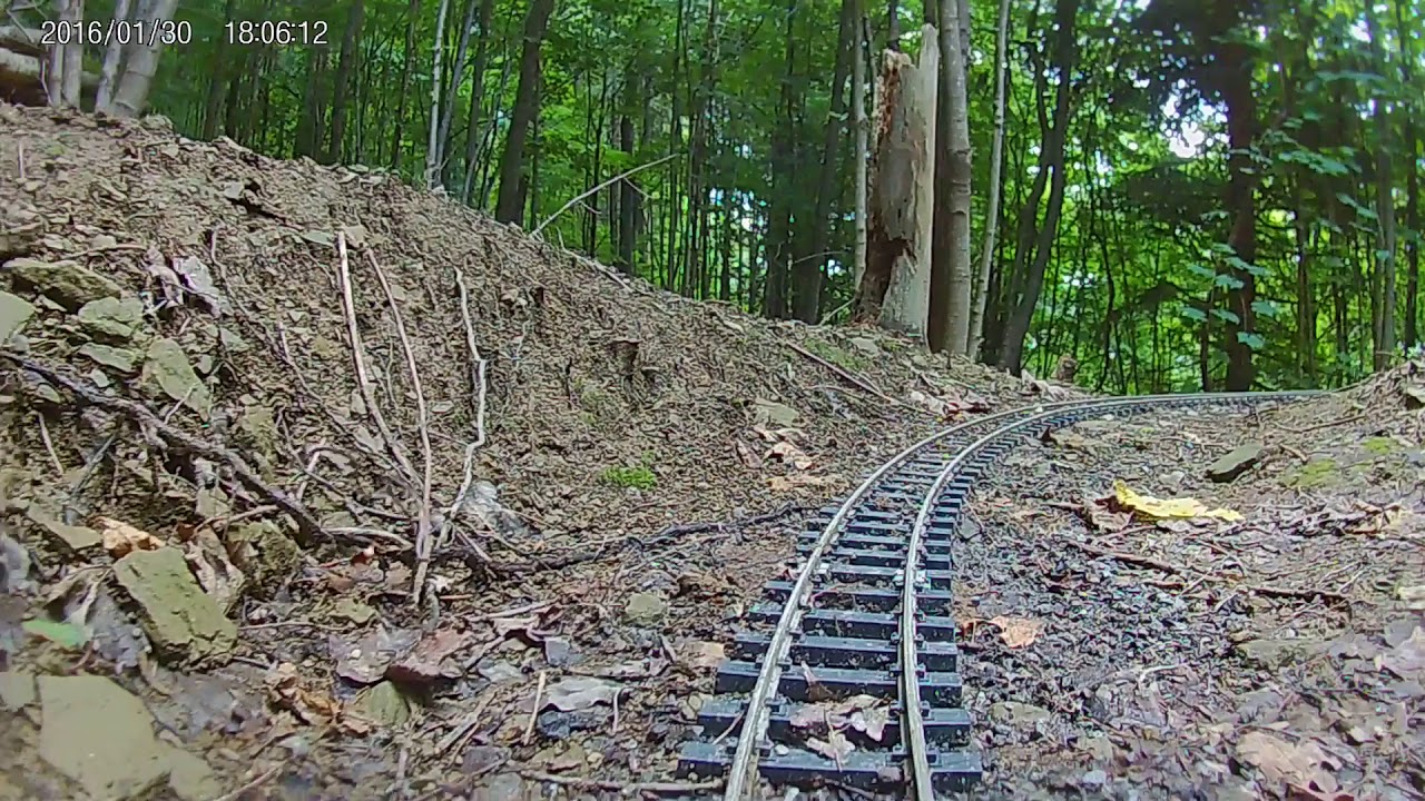 Garden Railroad cab ride.