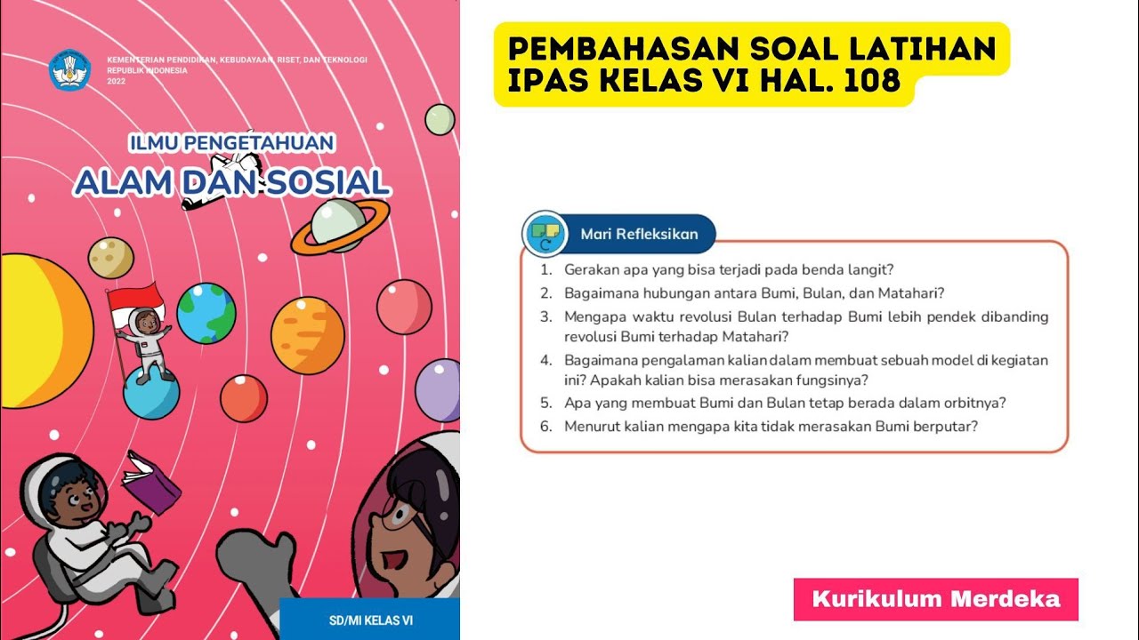 Pembahasan Soal Latihan IPAS Kelas VI halaman 108