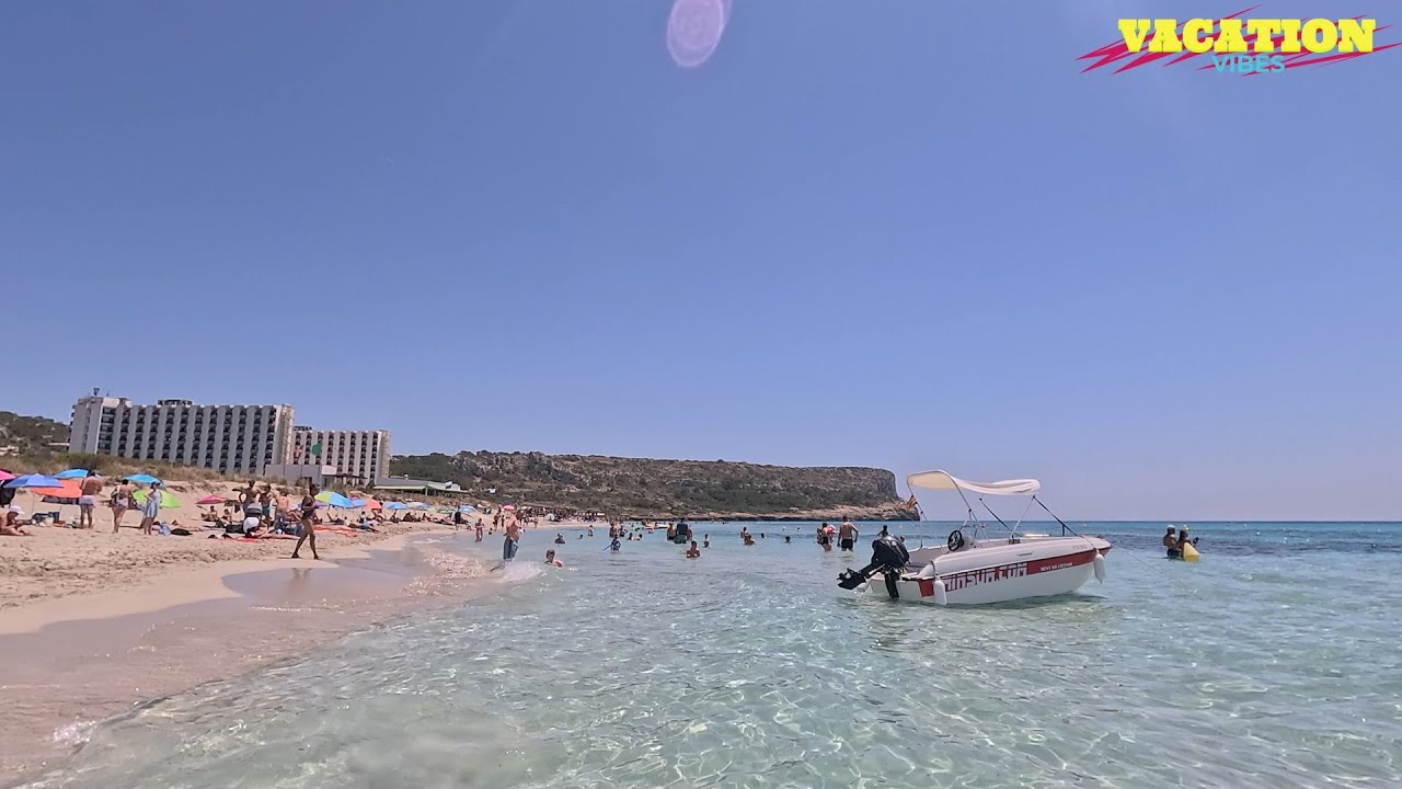 Son Bou The longest Beach Best Menorca Spain 4k Walking Tour Daily Live, close to Ciutadella Town
