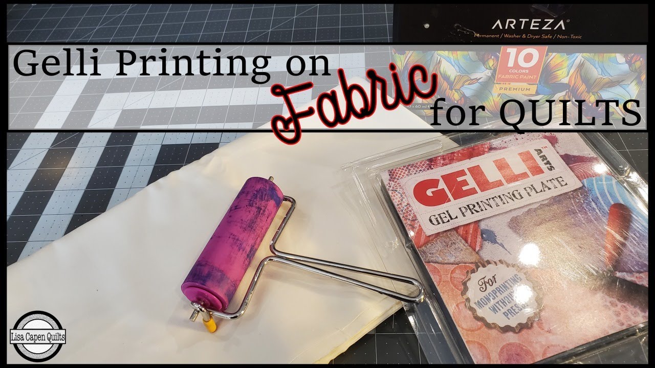 Gelli Printing on Fabric for Quilts - Fun with Fabric Paint & the Gelli Plate