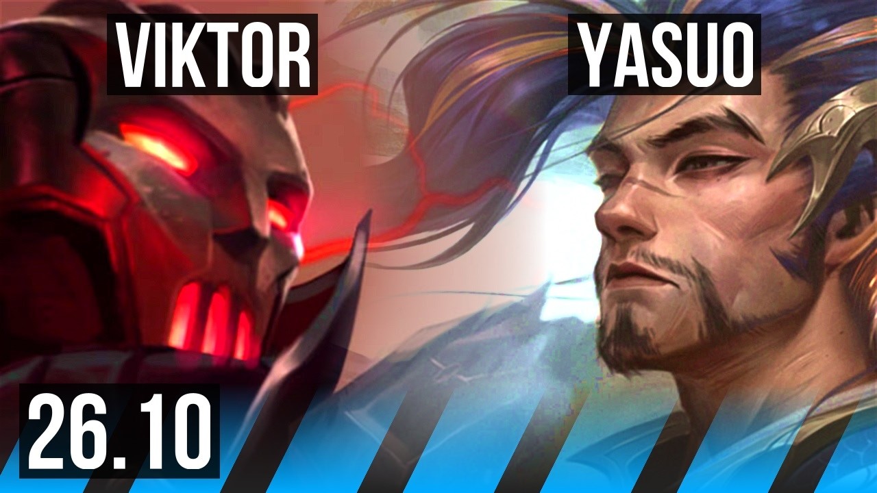 VIKTOR vs YASUO (MID) | Good KDA: 12/1/11 | KR Grandmaster | 26.10