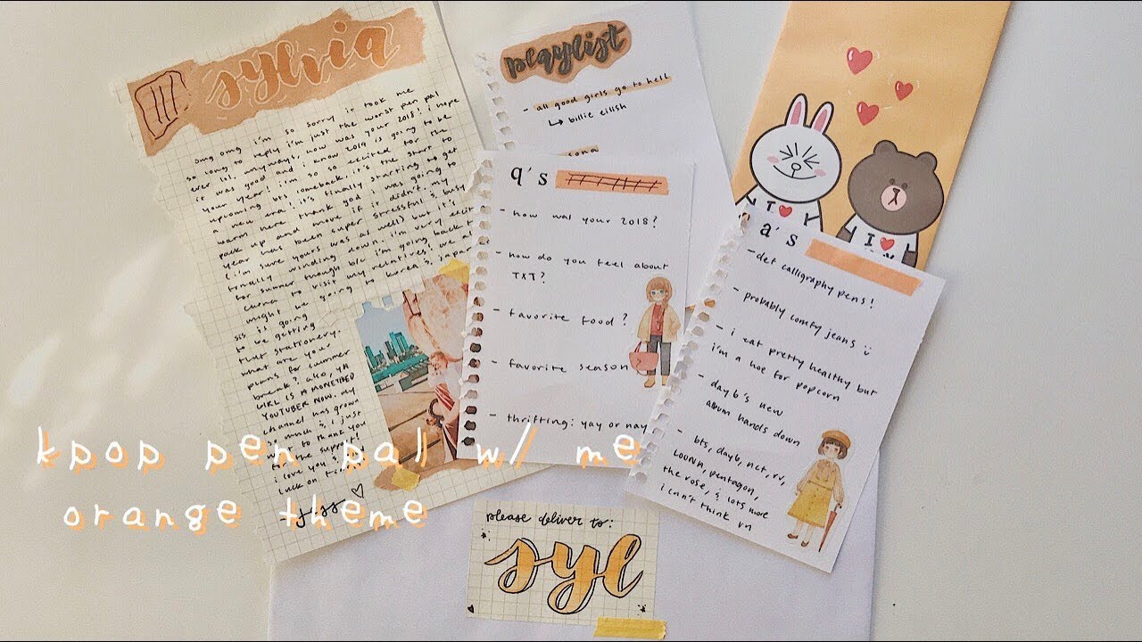 kpop penpal with me ; warm clementine