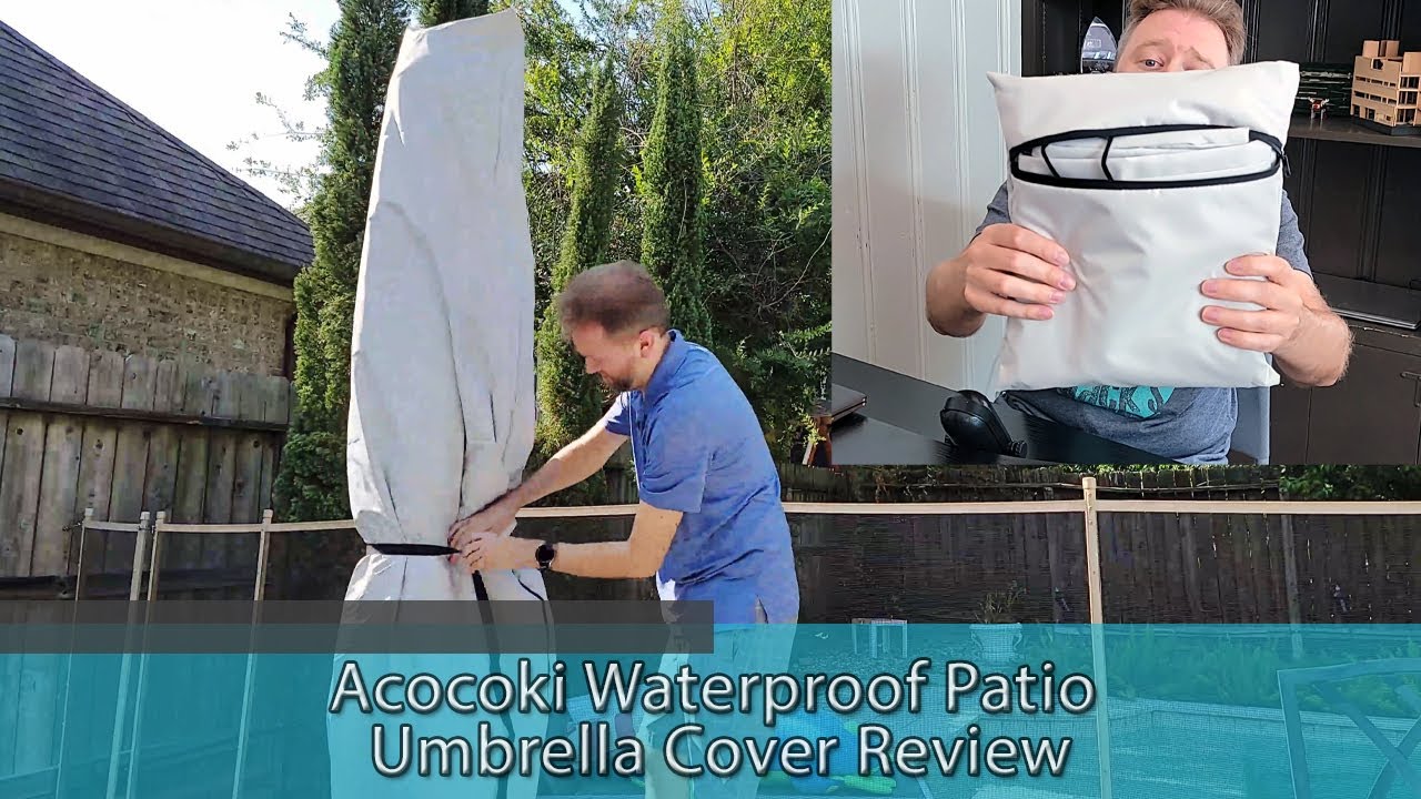 GREAT END OF SUMMER UMBRELLA COVER - Acocoki Waterproof Patio Umbrella Cover Review