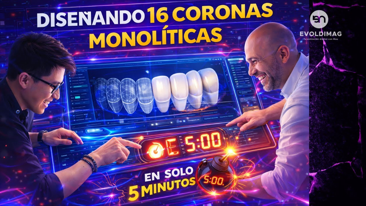 💥1.Diseñamos 16 coronas monolíticas en 5 min!!💥 #digitalks