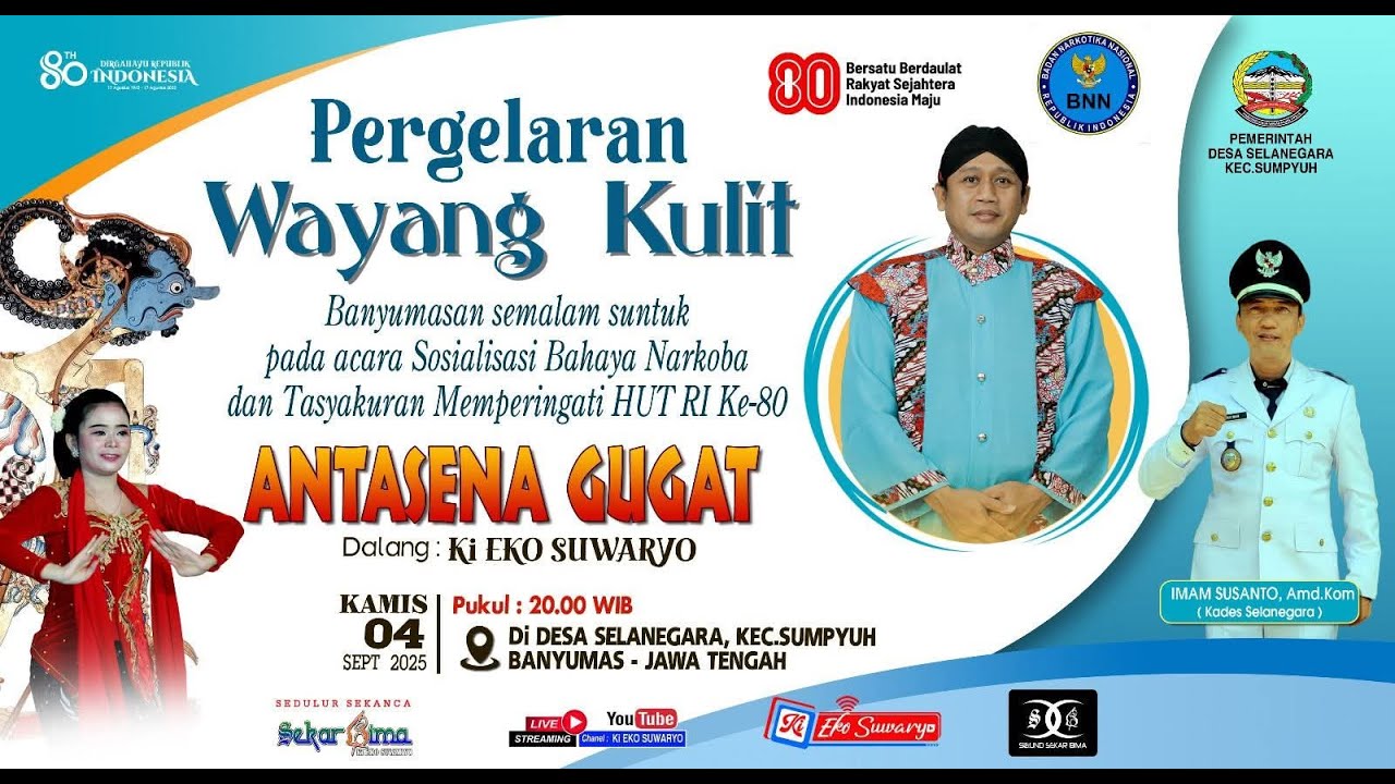 LIVE WAYANG KULIT DALANG KI EKO SUWARYO LAKON ANTASENA GUGAT