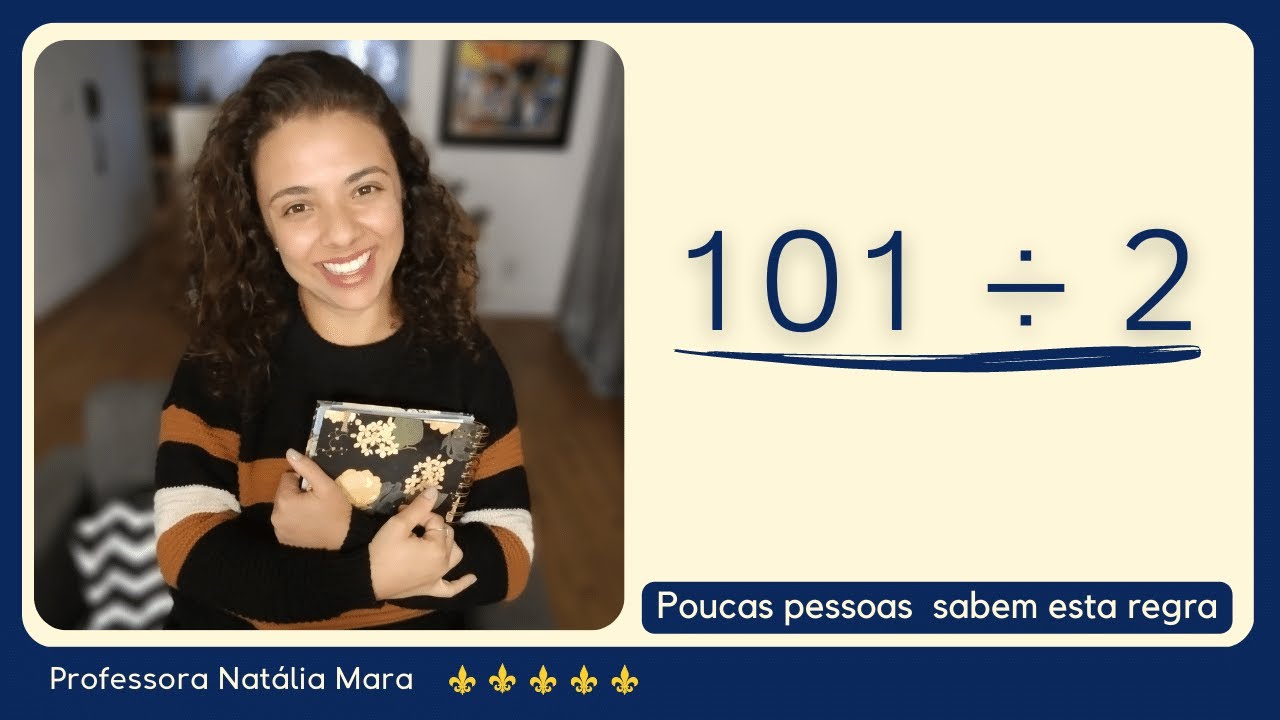 REGRA DE DIVIS&Atilde;O DIF&Iacute;CIL | 101 dividido por 2 | Dividir 101 por 2 | 101/2 | 101:2 | 101 &divide; 2 |