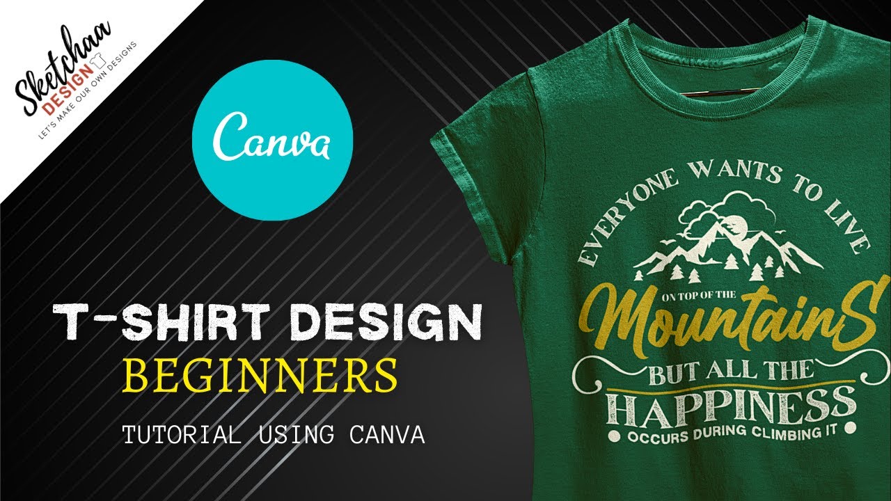 Mountains | Beginner T-Shirt Design Tutorial | Canva