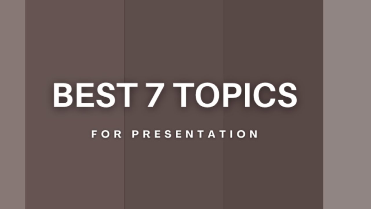 Best 7 Topics For Speech | Presentation Topics | Interesting and Easy topics | 2023