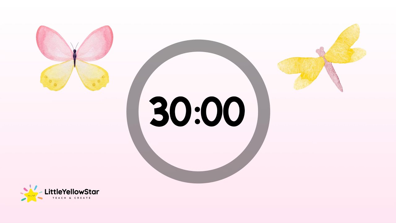 Calming Spring Timer For Kids - 30 Minutes Countdown Timer For Kids With Music | Classroom Timer