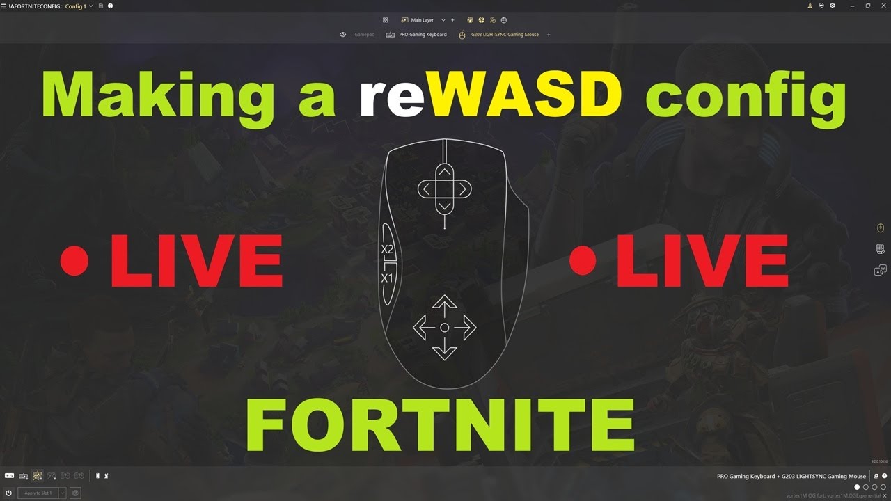 Creating a reWASD config for fortnite from scratch. Want to learn? Come follow along.