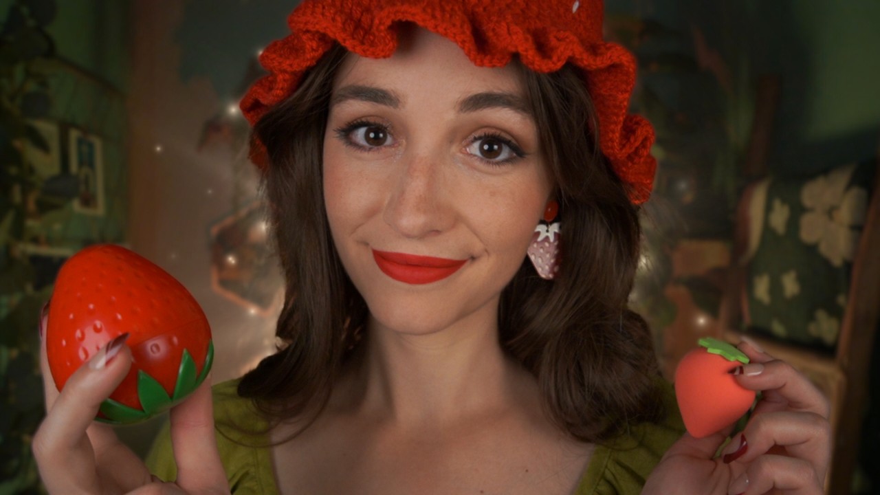 ASMR | Strawberry Spa Treatment 🍓 (layered sounds, whispers, personal attention)
