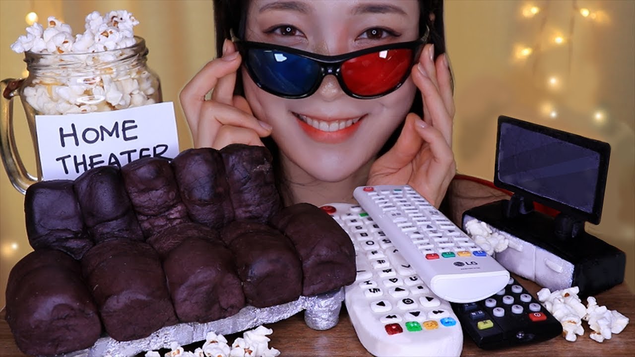ASMR Edible Furniture😋Home Cinema Living Room😋 Couch,TV, Remote Eating Sounds