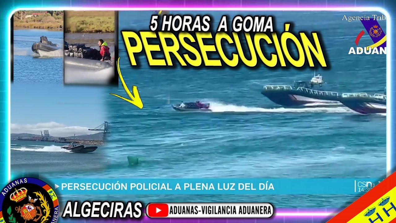 Persecución a goma tabaquera, Guadarranque, Algeciras 2 detenidos - Aduanas SVA