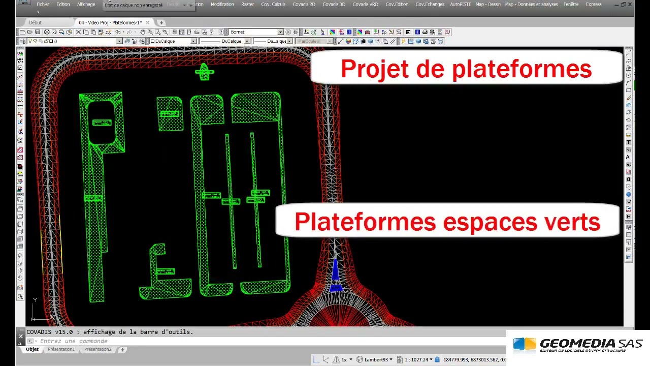 COVADIS  Création d'un projet BIM infrastructure