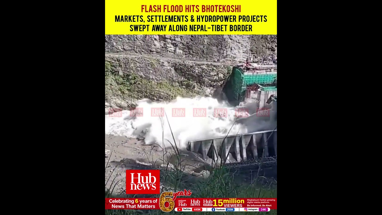 Flash floods hit Rasuwa as Bhotekoshi River sweeps through markets and settlements