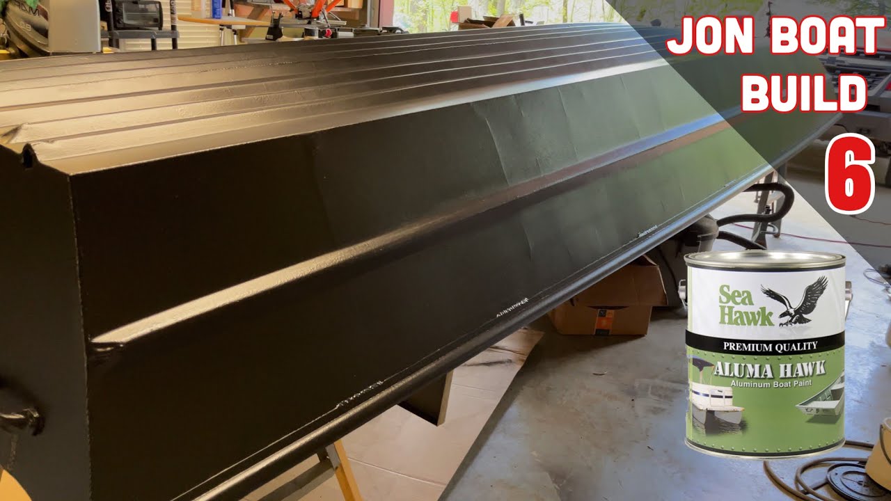 Painting a Jon Boat Black with Aluma Hawk | Prep & Paint