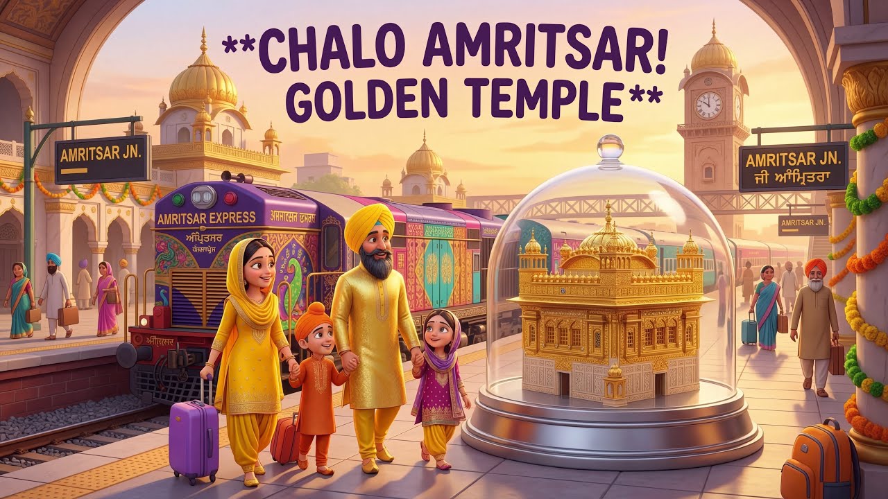Chalo Amritsar! Golden Temple Tour Song for Kids | Punjabi Rhymes @NikkeTaare 
