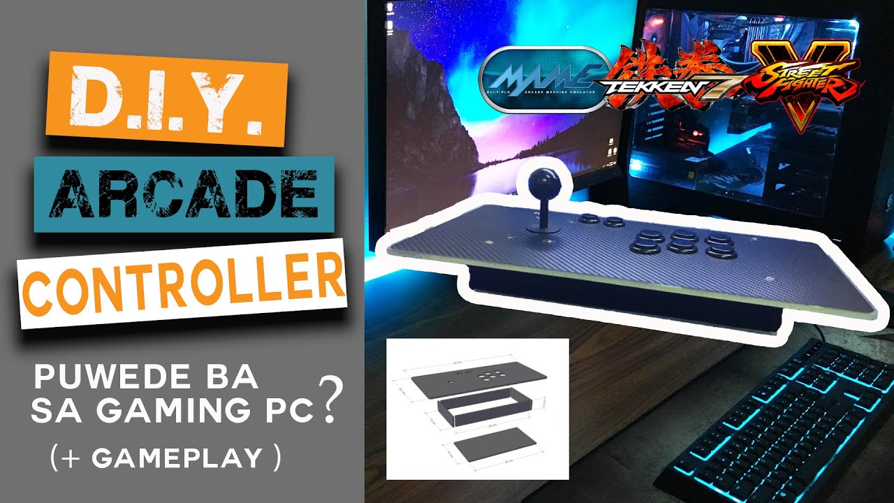 DIY arcade controller | USB arcade stick for gaming PC | Tagalog