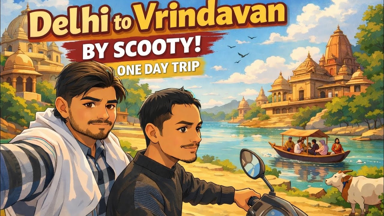 Delhi To Vrindavan | By Scooty | 1Day Trip | Ketan vlogs
