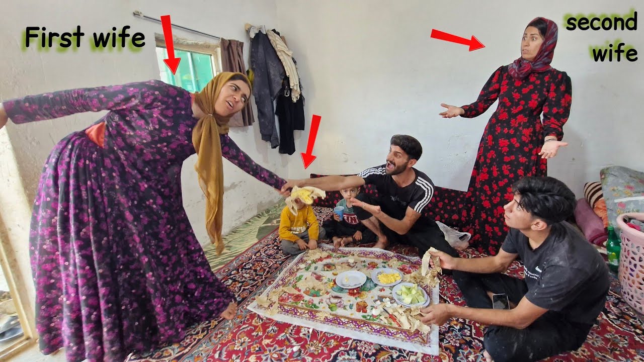Jealous First Wife Begs for Food: Tense Confrontation with Ali and Second Wife