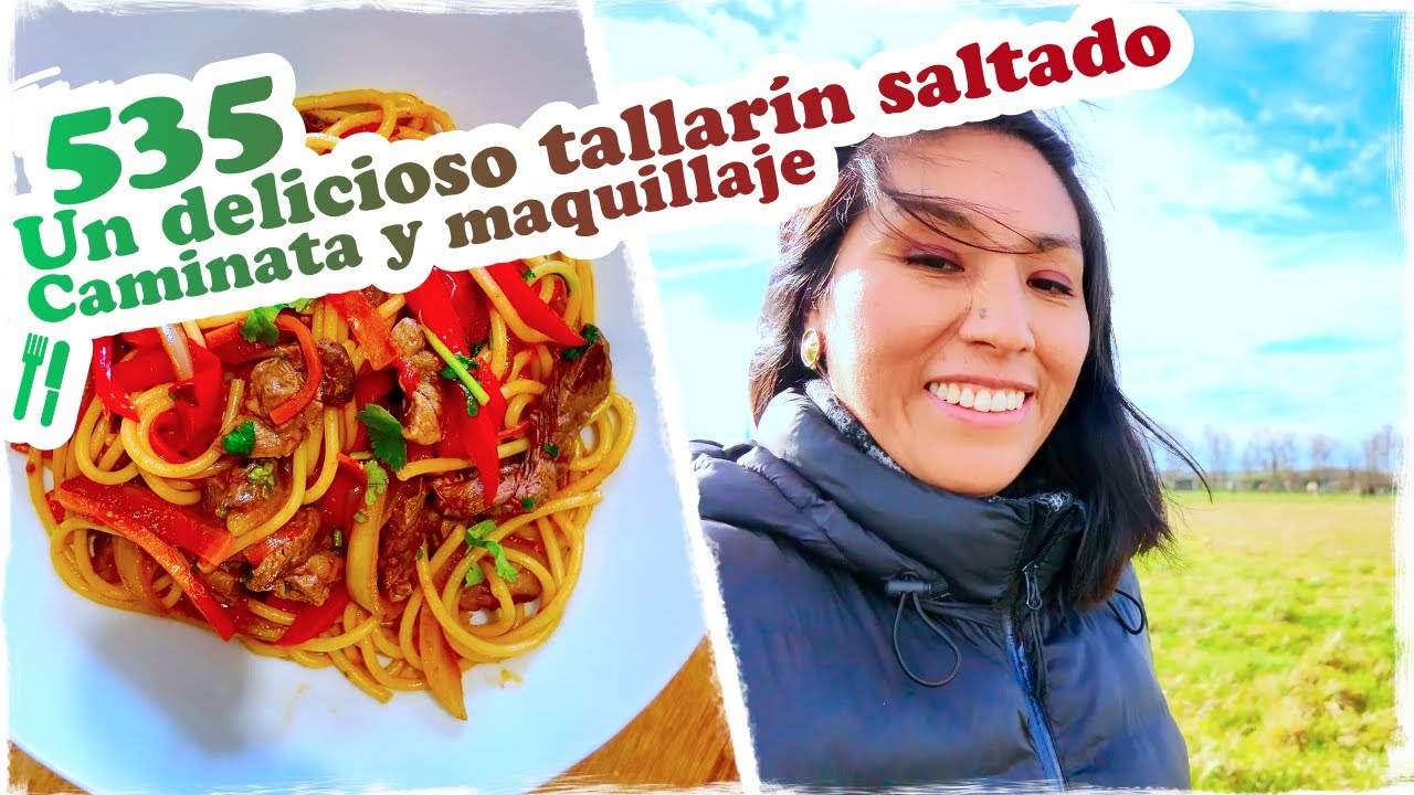 🍝 Un delicioso tallarín saltado, Caminata y maquillaje 🍝 ~ Mandarina con Mate