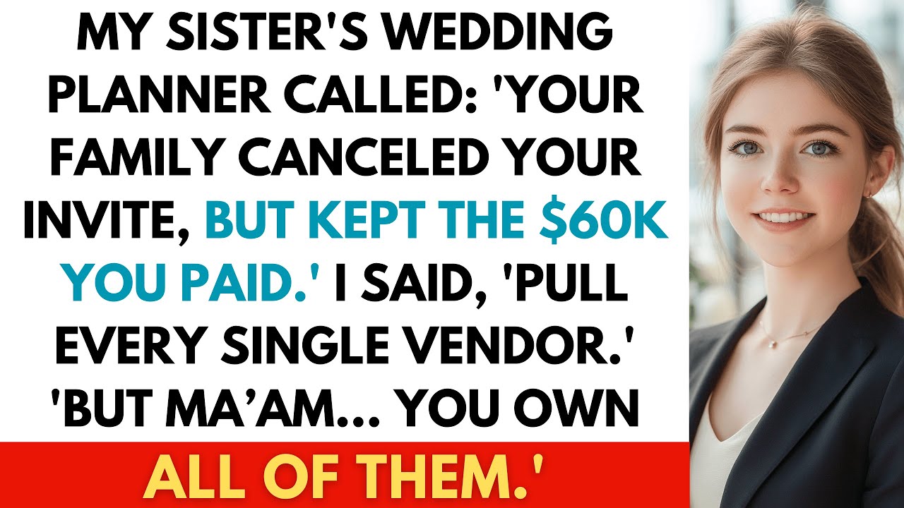 My Sister's Wedding Planner Called: 'Your Family Canceled Your Invite, but Kept the $60k You Paid.'