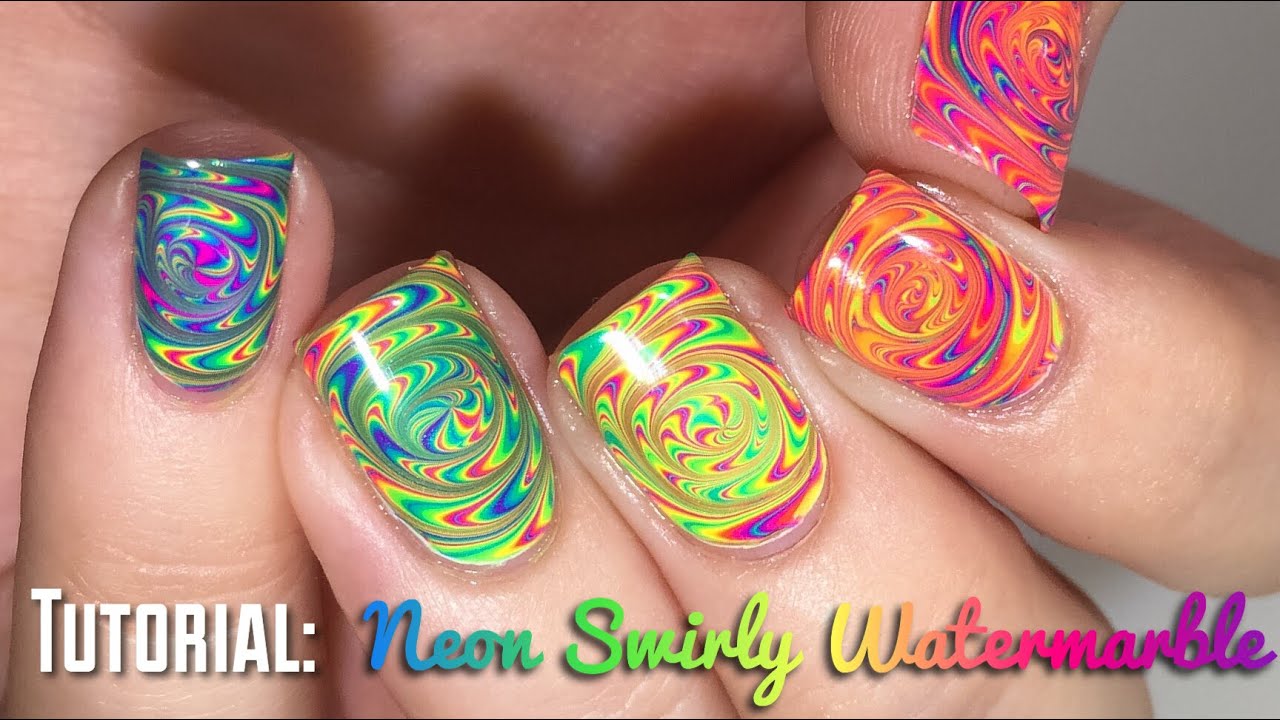 NEON Swirly Watermarble