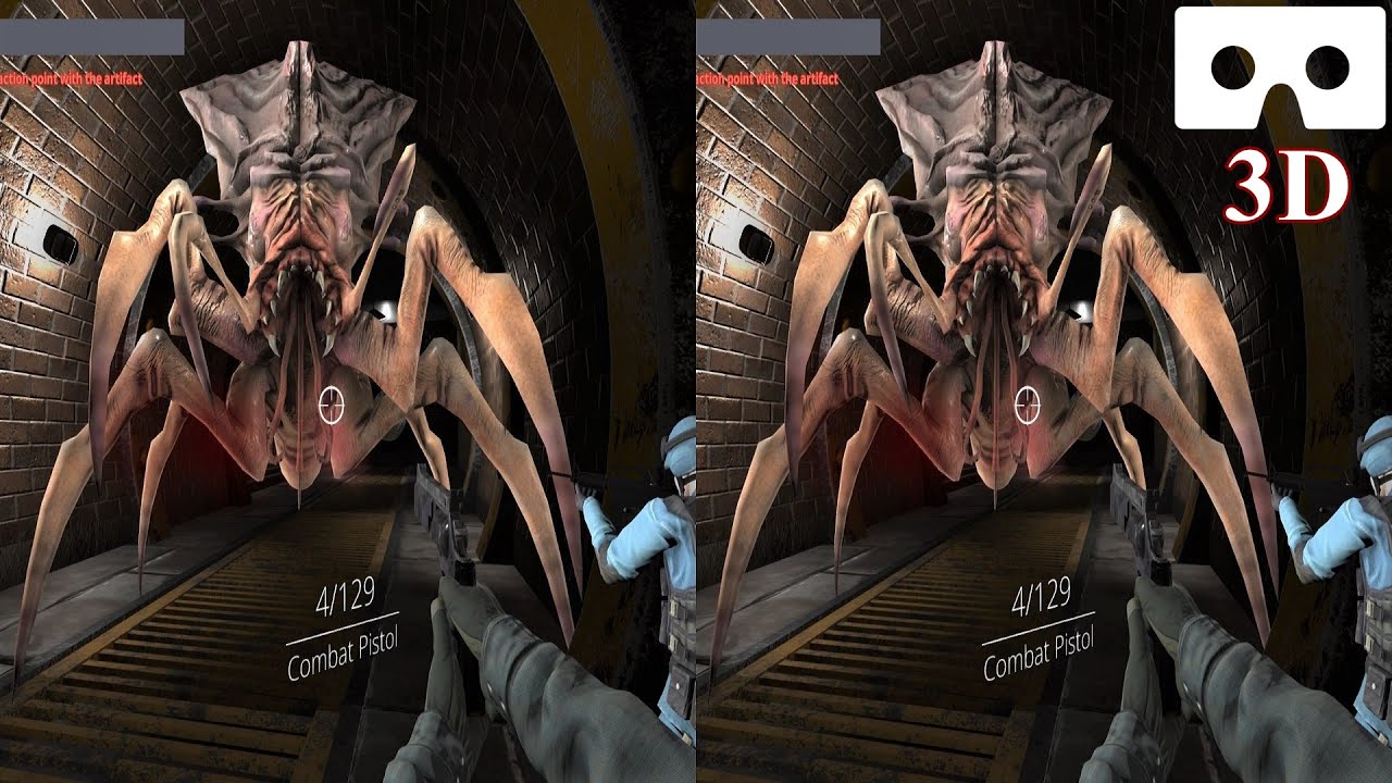 SCP LR 3D VR horror 3D SBS VR box google cardboard
