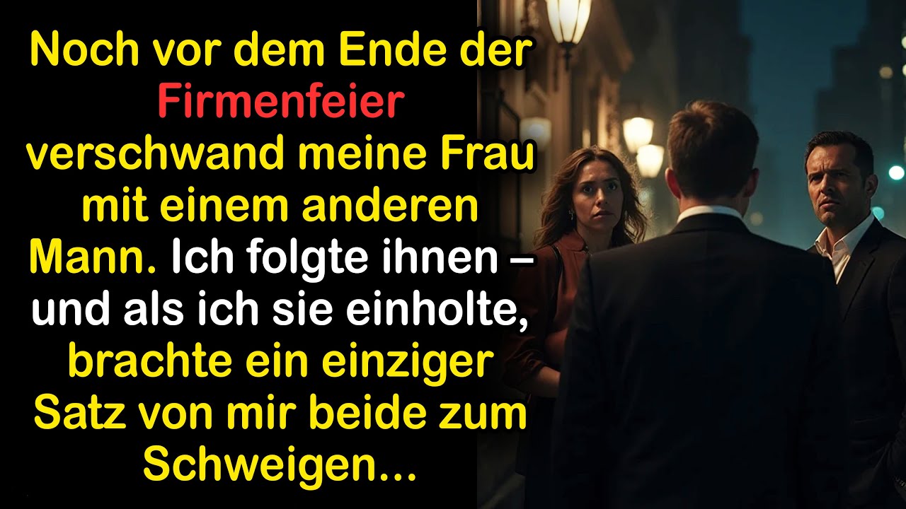 MEINE FRAU VERLIESS DIE FIRMENFEIER MIT IHREM CHEF – ALS ICH IHNEN FOLGTE, ERSTARRTE SIE