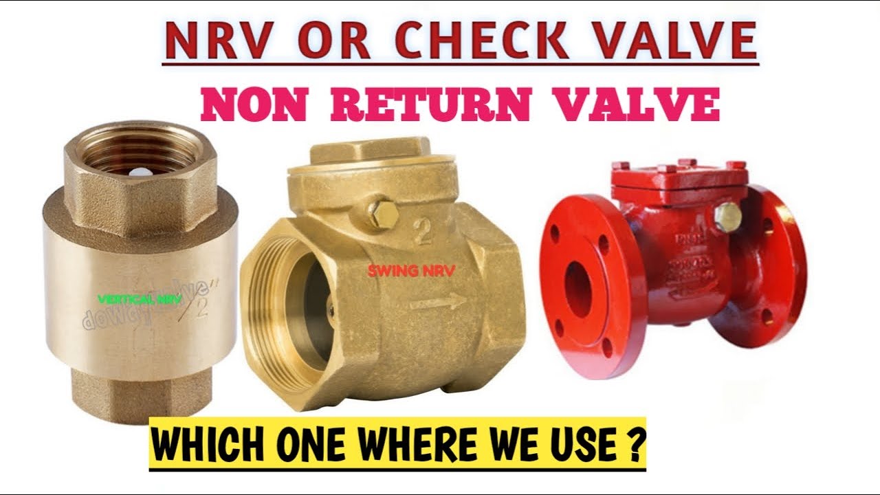 What is NRV or Check Valve ? Types of NRV or Check Valve, Horizontal and Vertical NRV or Check Valve