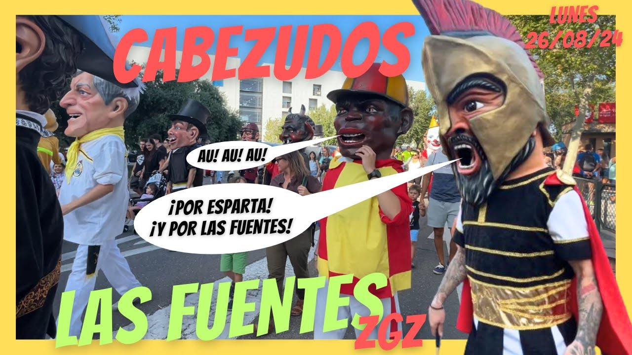 CABEZUDOS LAS FUENTES. Primer lunes de fiestas | Zaragoza 2024