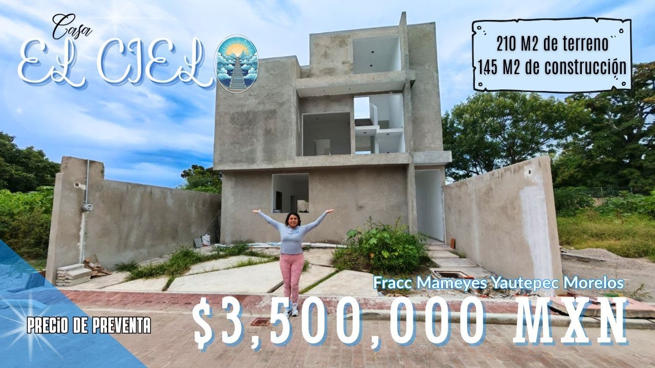 🏡 CASA EL CIELO en PREVENTA 🌤️YAUTEPEC MORELOS 🌄 Increíbles vistas y amplios espacios(NO DISPONIBLE)