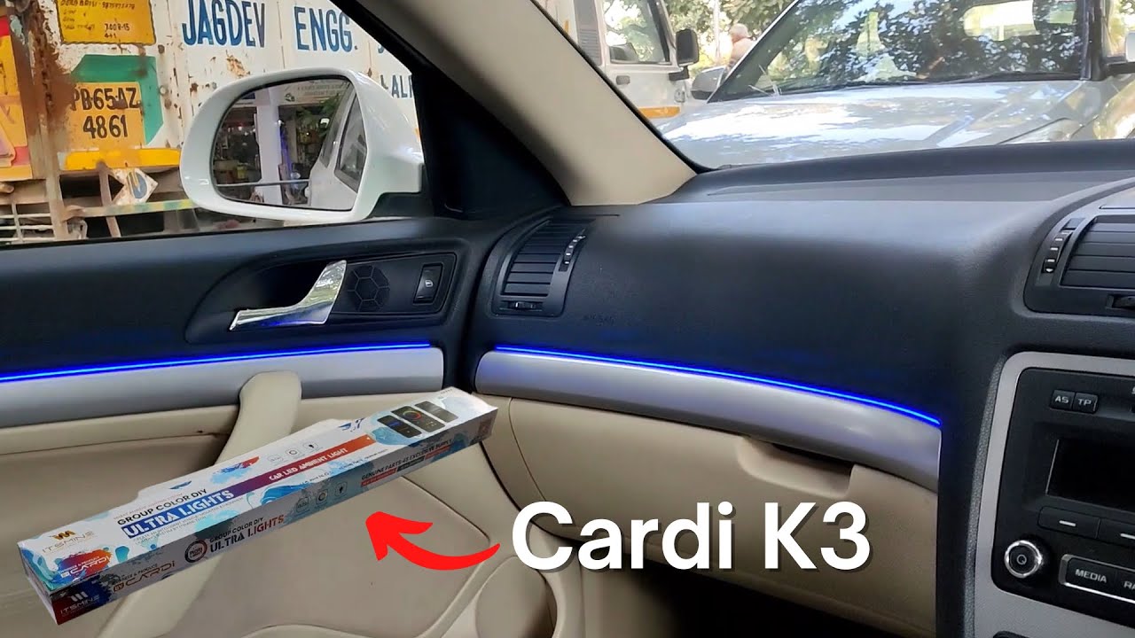 Got Cardi K3 Ambient Lights in my Skoda 🔥 | Full Installation