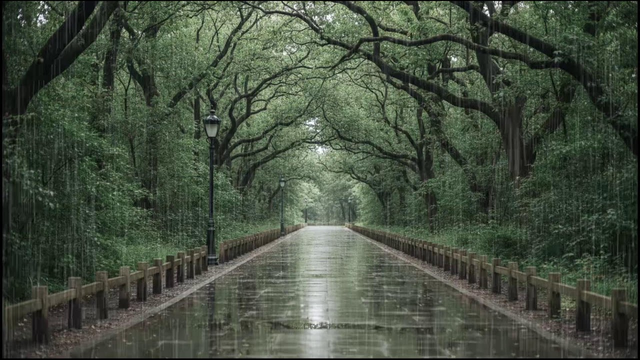 Peaceful Rain Sounds Over Forest Leaves | Soothing Ambient Audio for Restful Sleep and Stress Relief
