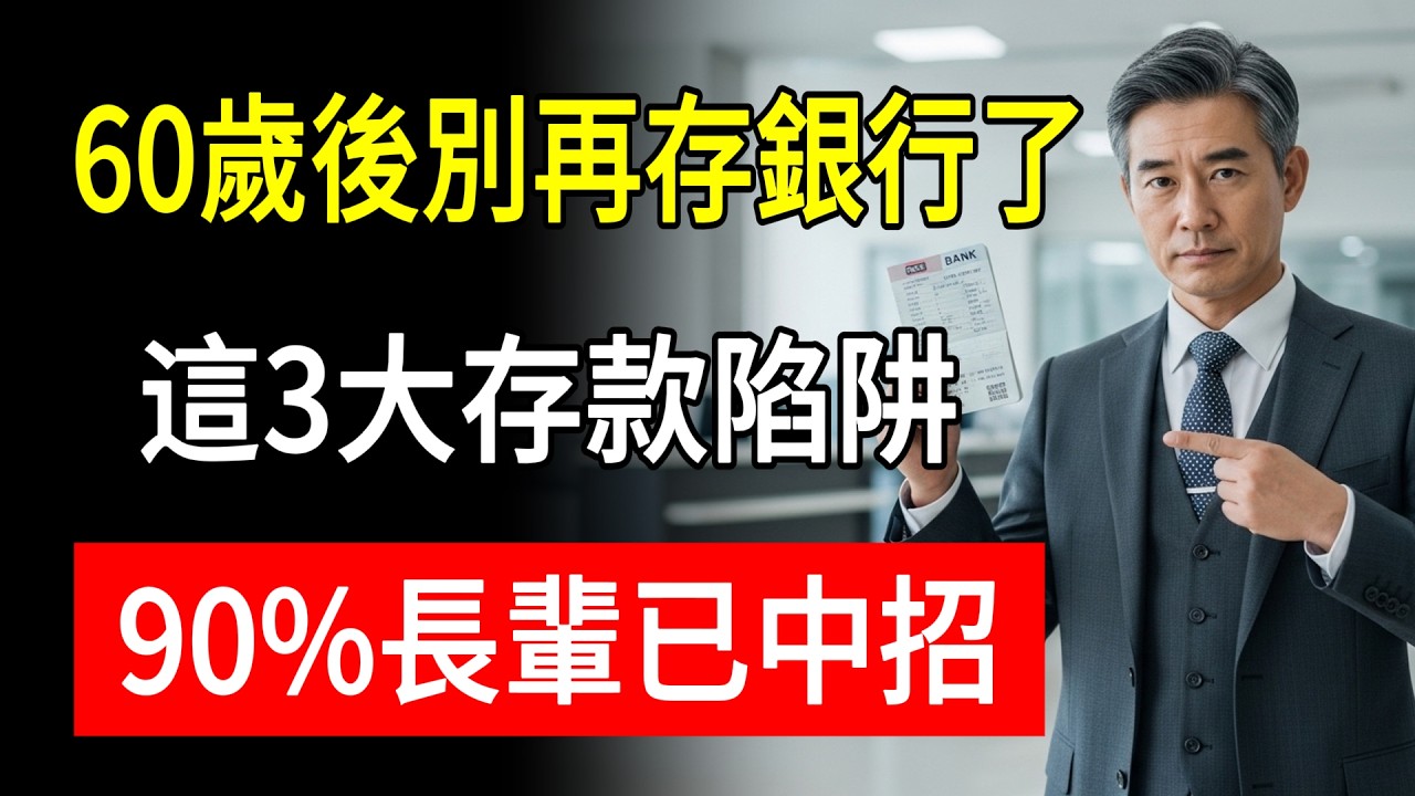 銀行內部猛料！60歲後別再存銀行了！這3大存款陷阱，90%長輩已中招！#退休理財 #抗通膨 #存股 #真知生活 #樂齡族理財