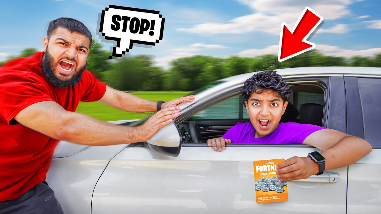 Little Brother STOLE Car To The Store To Buy V-BUCKS