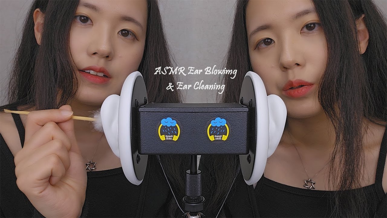 ASMR Short Ear Blowing & Gentle Fluffy Ear Cleaning | Sensitive Ear Flap Cleaning, Twin (No Talking)