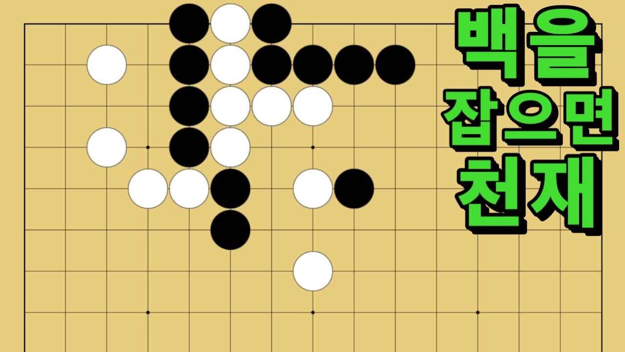 바둑 묘수 사활 - 입문자만 풀 수 있는 묘수가 있습니다. 백을 잡아보세요.