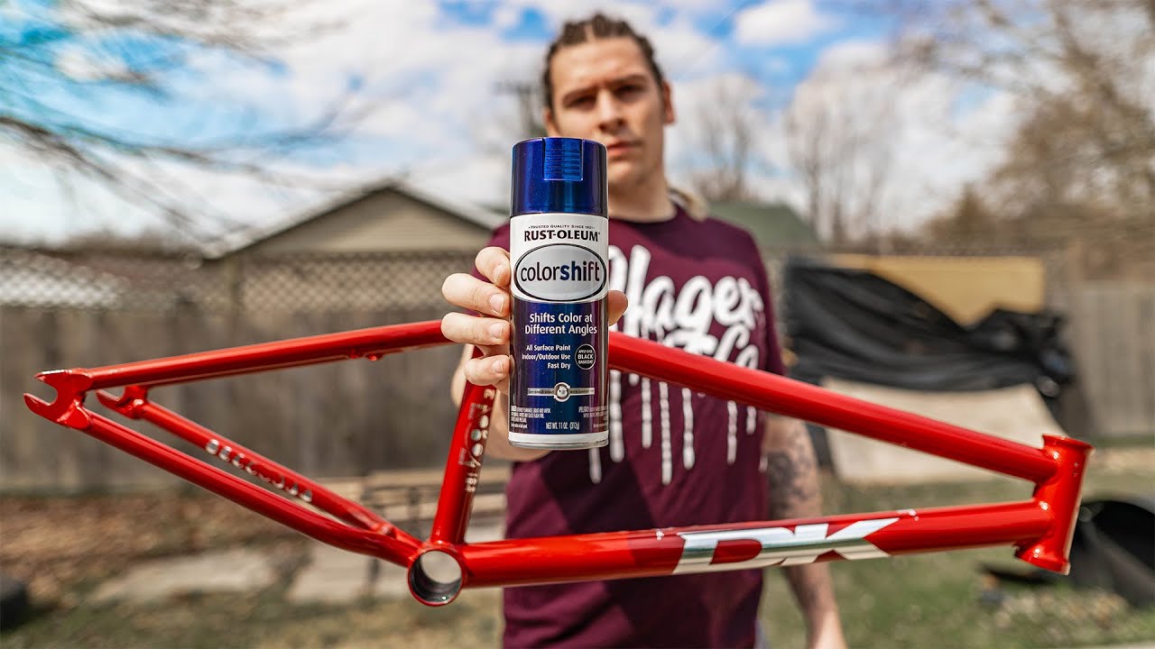 THE COOLEST COLOR EVER!!! Painting my BMX Frame