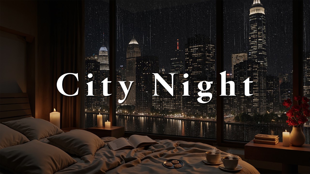 Rainy City Night Jazz 🌧️🏙️ | Cozy Piano Jazz for Deep Sleep & Relaxation
