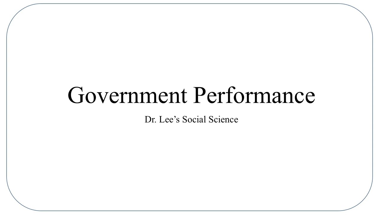 Government performance