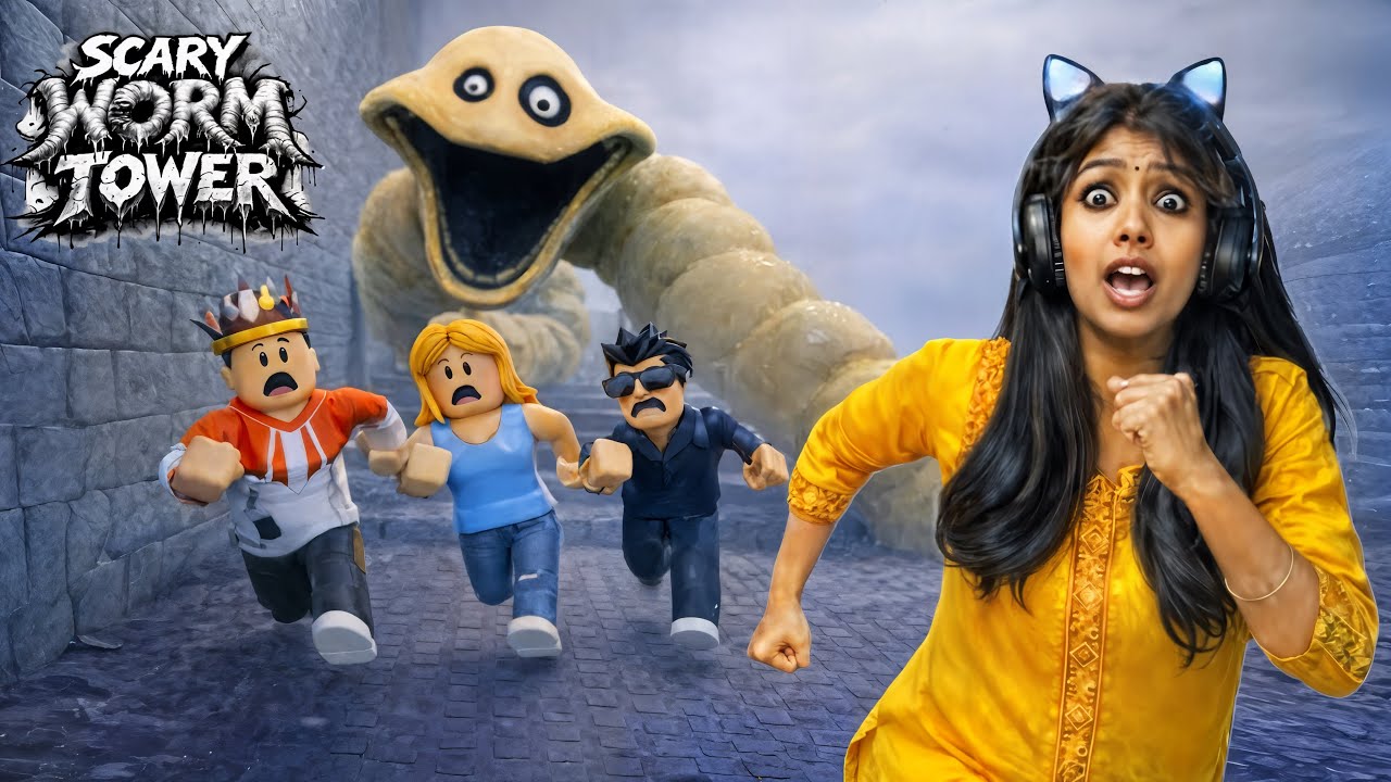 I'm Trying To Climb The Most Dangerous Scary Worm Tower in Roblox! 😱🔥