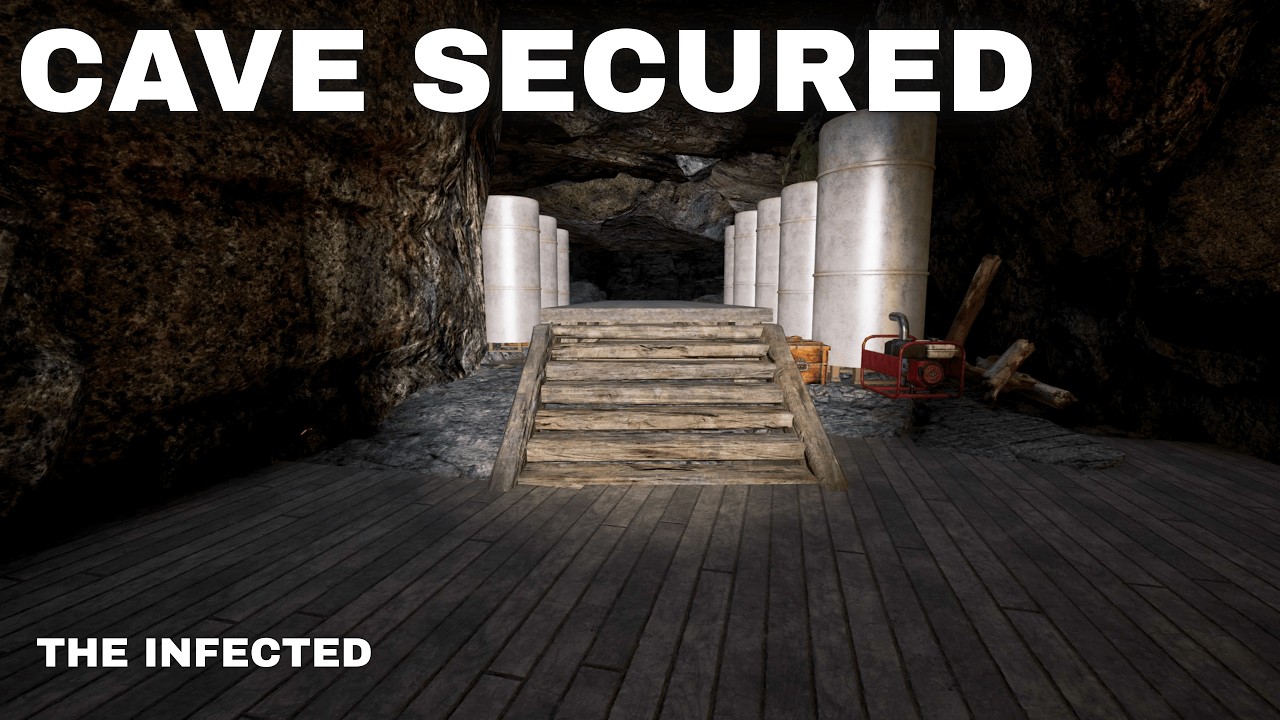 MAKING THE CAVE SAFE! 💎 New Kitchen & Base Organization | The Infected Ep 22