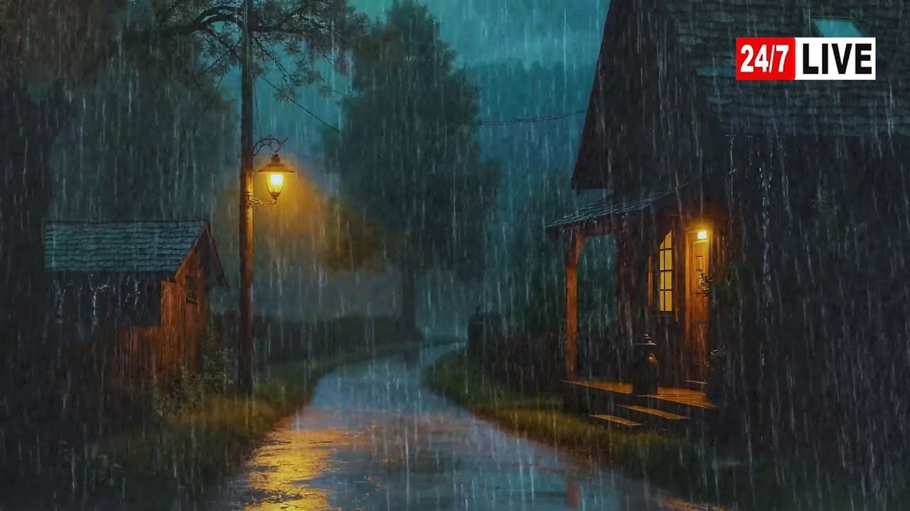 Barulho de Chuva para Dormir ⛈ Som de Chuva Relaxar e Trovão à Noite para Relaxar #78 Sleep Sounds