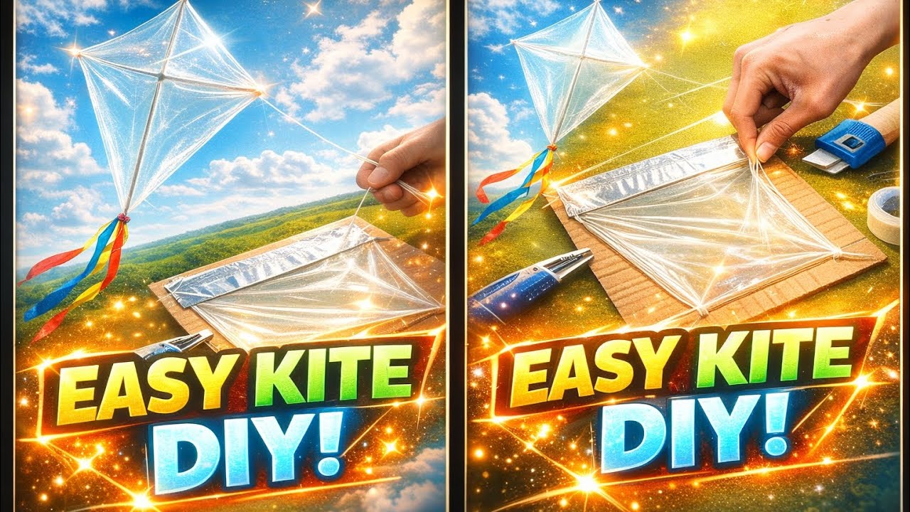 Plastic Bag Kite DIY 🪁 | Easy Flying Kite with Shopping Bag & Cardboard