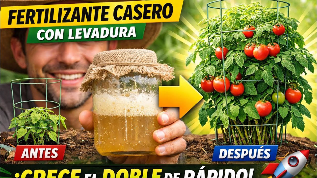 🚀 Este Fertilizante Biológico Casero con Levadura Hace Crecer tus Plantas el Doble de Rápido