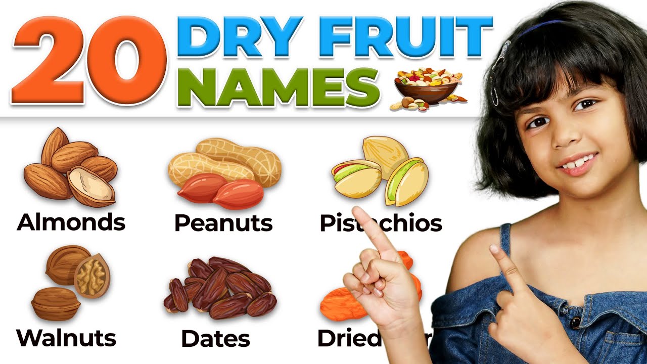 Dry Fruits Names in English | Kids Spoken English | Kids Connection by Adi Keshari