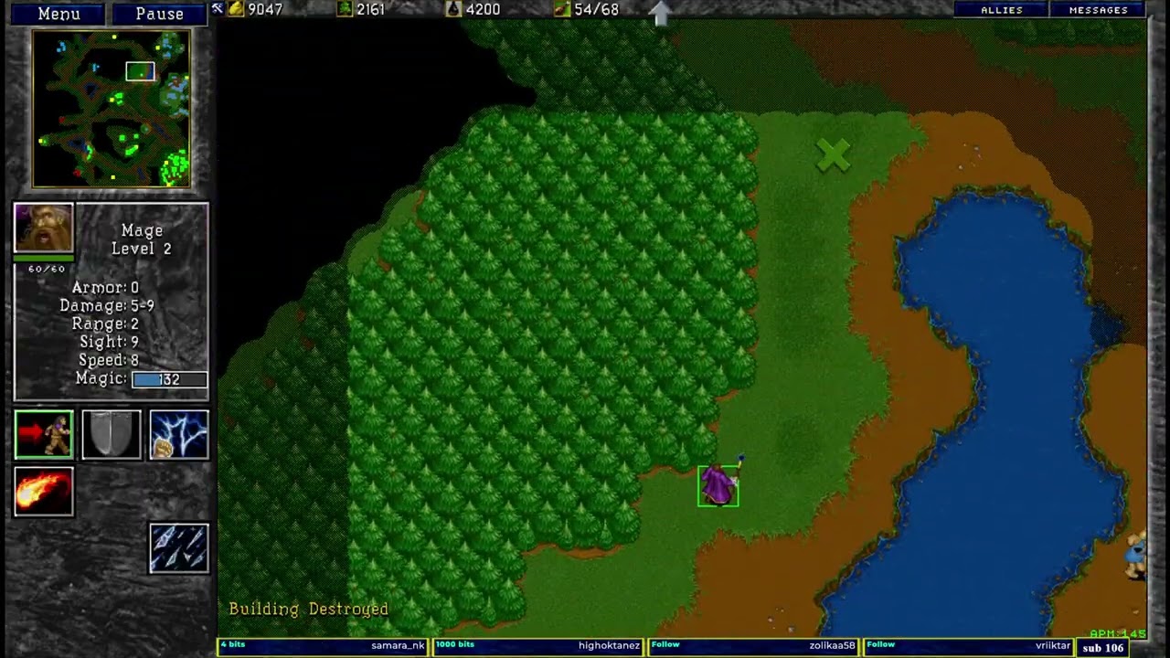Warcraft 2 classic Forest Trail 2v2