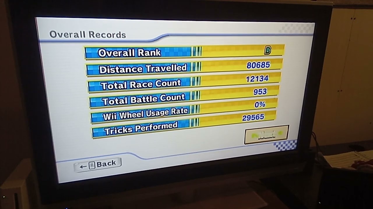 Mario Kart Licence Settings Records 